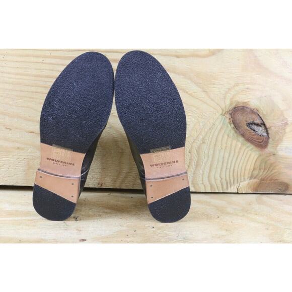 New Wolverine Shoes Womens 6.5M Black Leather Brushed Off Gold Jude Oxfords - Picture 6 of 8